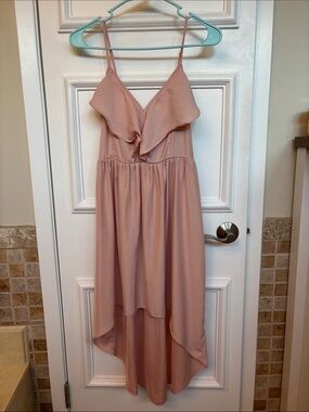 Kimchi Blue Dusty Rose High-Low Slip Dress